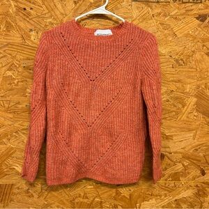 Reserve Fairfax Cozy Knit Orange Sweater - Size S